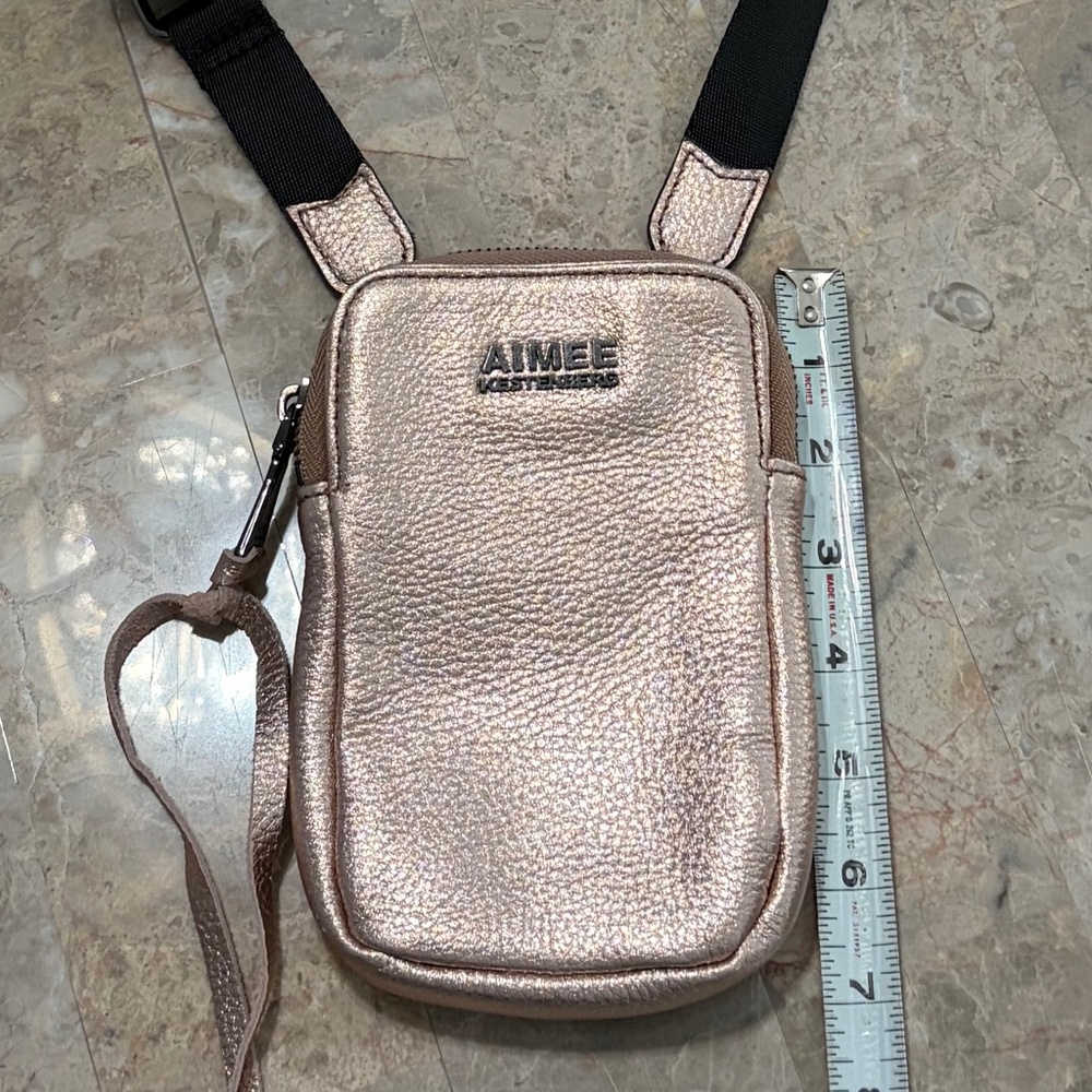 Aimee Kestenberg Rose Gold Just Saying Stadium Crossbody Shoulder Bag